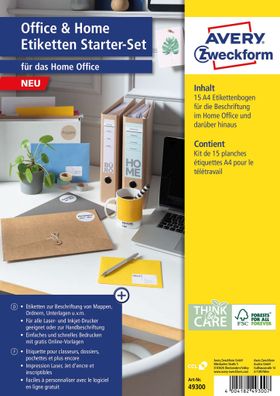 Avery Zweckform® 49300 49300 Home Office Etiketten Starter-Set 189 Etiketten sortiert