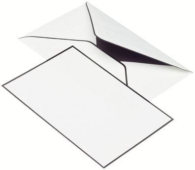 Rössler Papier 22313701 Trauermappe Karten + Umschläge - DIN A6/ C6, weiß, je 5 Stück
