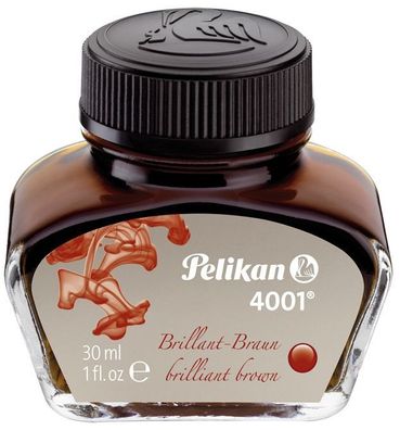 Pelikan® 311902 Tinte 4001® - 30 ml Glasflacon, brillant-braun