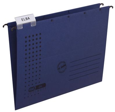 Elba 100552086 Hängemappe chic - Karton (RC), 230 g/ qm, A4, dunkelblau