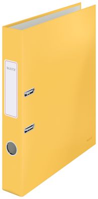 LEITZ 1062-00-19 1062 Qualitäts-Ordner Cosy Soft-Touch A4 schmal gelb matt