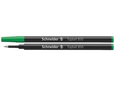 3x Schneider SN8504 Tintenrollermine Topball 850 0,5 mm grün