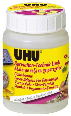 UHU® 47435 Servietten-Technik Lack seidenglanz, ohne Lösungsmittel, Dose mit 150 ml