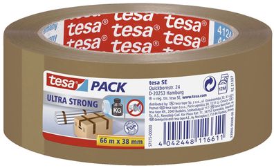 Tesa® 57175-00000-02 Verpackungsklebeband tesapack® Ultra Strong, PVC, 66 m x 38 ...