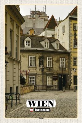 Top-Schild m. Kordel, versch. Größen, WIEN, Österreich, Altstadt, neu & ovp