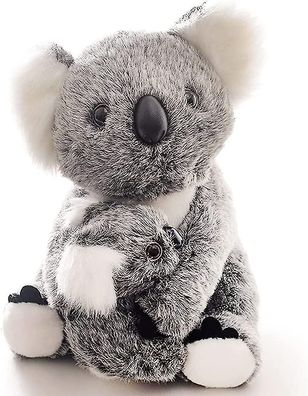 Stofftier Koala Bär Mama Koala Halten Baby Koala Pléschtiere Weiches langes Haar 11 Z