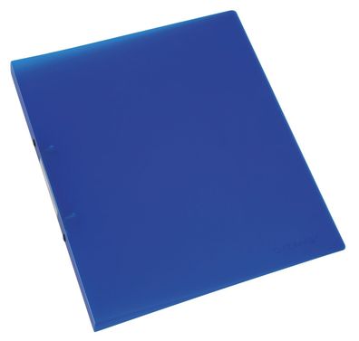Q-Connect® KF02910 Ringbuch transparent - A4, 2-Ring, Ring-Ø 16 mm, blau-transparent