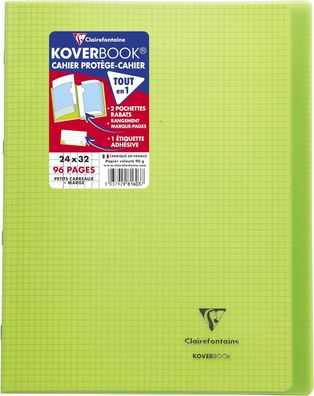 Clairefontaine 981603C - Schulheft / Heft Koverbook DIN A4+ 24x32 cm 48 Blatt ...