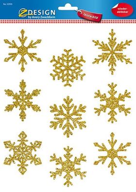 AVERY Zweckform 52950 AVERY Zweckform ZDesign Weihnachts-Fensterbild Sterne gold