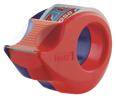 Tesa® 57858-00000-00 Mini Abroller 10 m x 19 mm rot-blau inkl. Rolle kristall-kla...