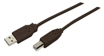MediaRange MRCS103 Drucker-Anschluss-Kabel 3 m USB 2.0, schwarz
