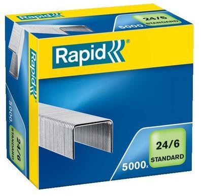 Rapid 24859800 Heftklammern 24/6 Standard verzinkt 5.000 Stück(T)