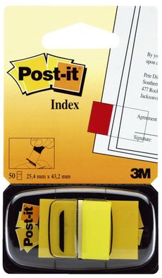 Post-it® 680-5 Index Standard-Typ 680 - 25,4 x 43,2 mm, gelb