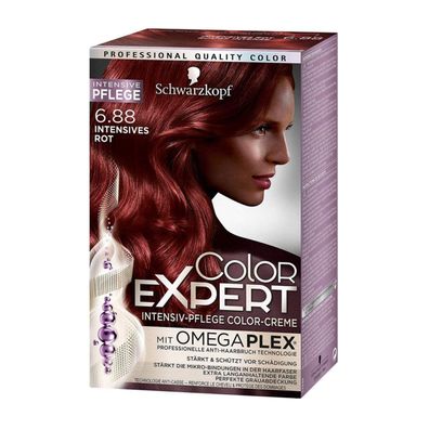 Schwarzkopf Schwarzkopf Color Expert Haarfarbe 6.88 Intensives Rot, 3er Pack