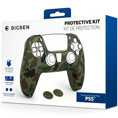 PS5 Controller Silicon Glove BigBen 2 Grips green/ Camo - Bigben Interactive - ...