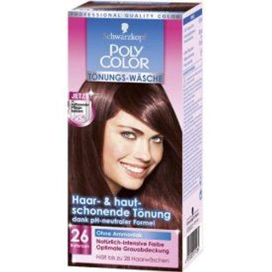 Poly Color Haartönung Tönungs-Wäsche 26 Rotbraun (105 ml) 3-er Pack