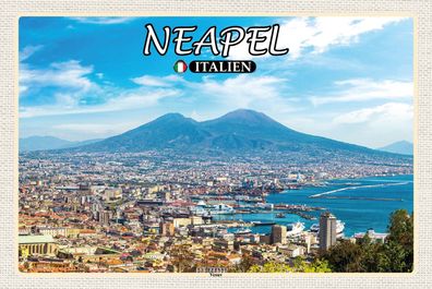 Top-Schild m. Kordel, versch. Größen, NEAPEL, Italien, Vesuv, neu & ovp