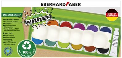 Eberhard FABER 578313 Eberhard FABER Green Winner Wasserfarbkasten 12 Farben
