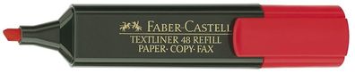 Faber-Castell 154821 Textmarker 48 REFILL nachfüllbar, rot, Einzelstift