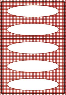 Herma 3639 Küchenetiketten Vichy- Karo rot(S)