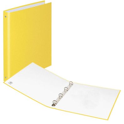 DONAU 3733001F-11 Ringbuch 4-Ringe gelb 3,5 cm DIN A4