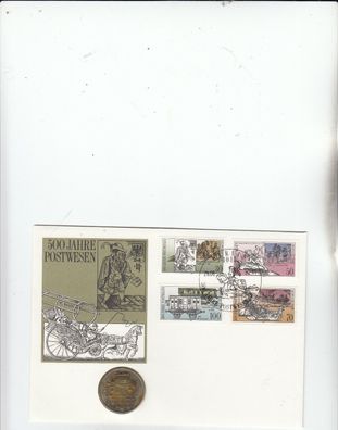 500 Jahre Postwesen 1990 schöner Numisbrief