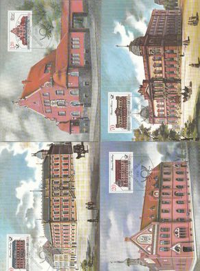 Historische Postgebäude 4 Maxik. DDR von 1987