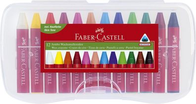 Faber-Castell 120011 Wachsmalkreiden Jumbo 12er Box(T)