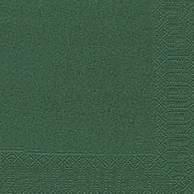 Duni 104049 Servietten 3lagig Tissue Uni dunkelgrün, 33 x 33 cm, 20 Stück