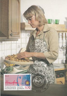 75 Jahre Deutscher Hausfrauen-Bund Maxikarte BRD (Edition Maxiphil)
