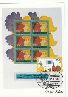 10. Br. Austellung der Jugend Puchner Maxik. BRD1990 Künstlerkarte Nr. 33
