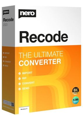 Nero Recode 2024 - Converter - Ripper - Lizenz für 1 PC - Download Version