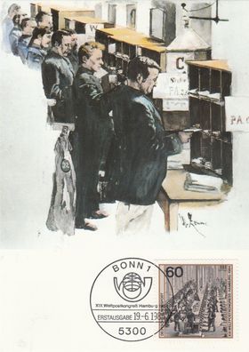 Briefsortierung Weltpostkongreß Maxik. BRD 1984