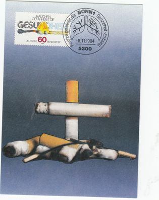 Rauchen gefährdet die Gesundheit Maxik. BRD 1984 (MAXIPHIL)