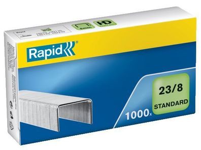 Rapid 24869200 Heftklammern 23/8mm Standard, verzinkt, 1000 Stück