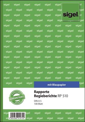 Sigel® RP510 Rapporte/ Regieberichte A5 MP 100 Blatt(T)