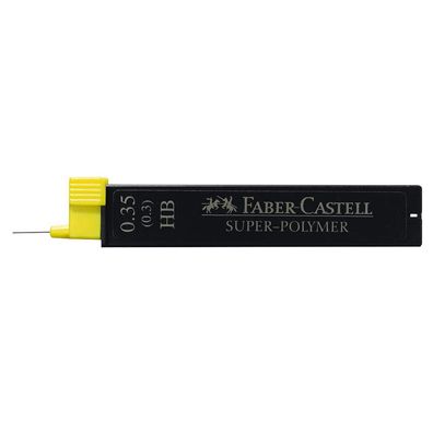 FABER-CASTELL 120300 SUPER-POLYMER Bleistiftminen HB 0,35 mm 12er
