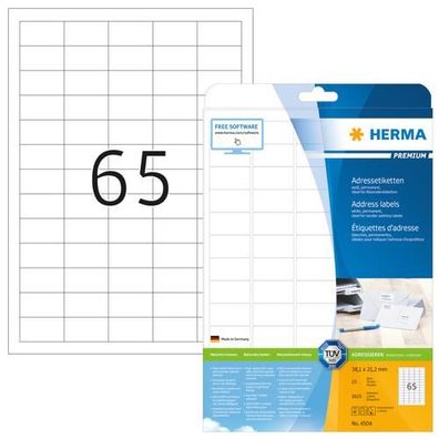 HERMA Universal-Etiketten Premium, 38,1 x 21,2 mm, weiá