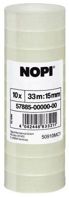 Nopi 57885-00000-00 Klebefilm NOPI® transparent, PP, unsichtbar, Bandgröße (L x ...
