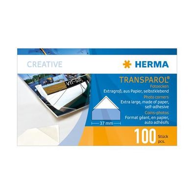 Herma 1302 Herma Transparol Fotoecken XXL 100 St. 2er-Streifen 1302