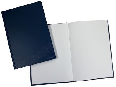 DONAU 1340004-10 Geschäftsbuch - A5, 96 Blatt, 70 g/ qm, blanko, blau