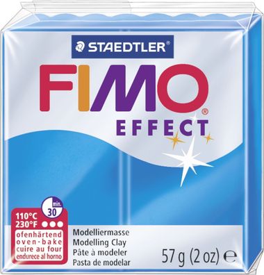 FIMO 8020-374 Modelliermasse FIMO effect "Transparent" blau