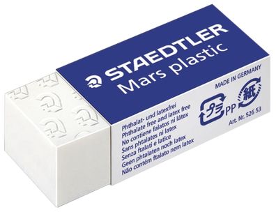 Staedtler 526 53 Kunststoff-Radierer Mars plastic mini weiß