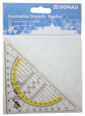 DONAU 4210003-00 Geometriedreieck Flexi 16 cm flexibel