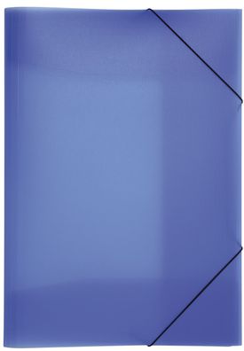Pagna® 21638-07 Gummizugmappe Lucy Basic - A3, blau, PP, 3 Einschlagklappen