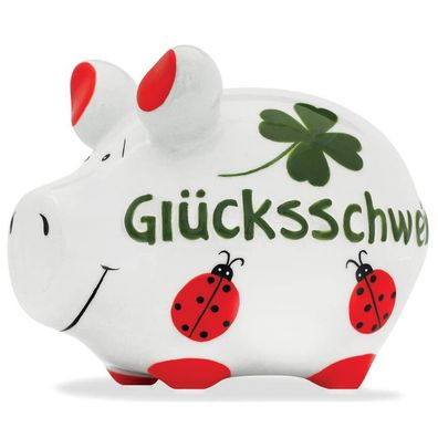 KCG 100784 Spardose Schwein "Glücksschwein" - Keramik, klein