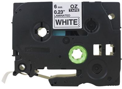 Q-Connect® KF18795 Schriftband TZe-211 kompatibel - 6 mm x 8 m, schwarz auf weiß