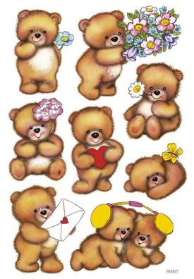 Herma 3578 3578 Sticker DECOR Bären mit Blumen