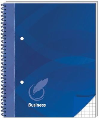 RNK Verlag 46758 Spiralnotizbuch Business - A5, Hardcover, 96 Blatt, blau