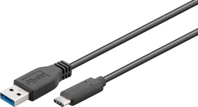 Goobay 67999 USB-C™ auf USB A 3.0 Kabel, schwarz, 0.5 m - USB 3.0-Stecker (Typ A) ...